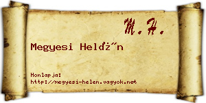 Megyesi Helén névjegykártya